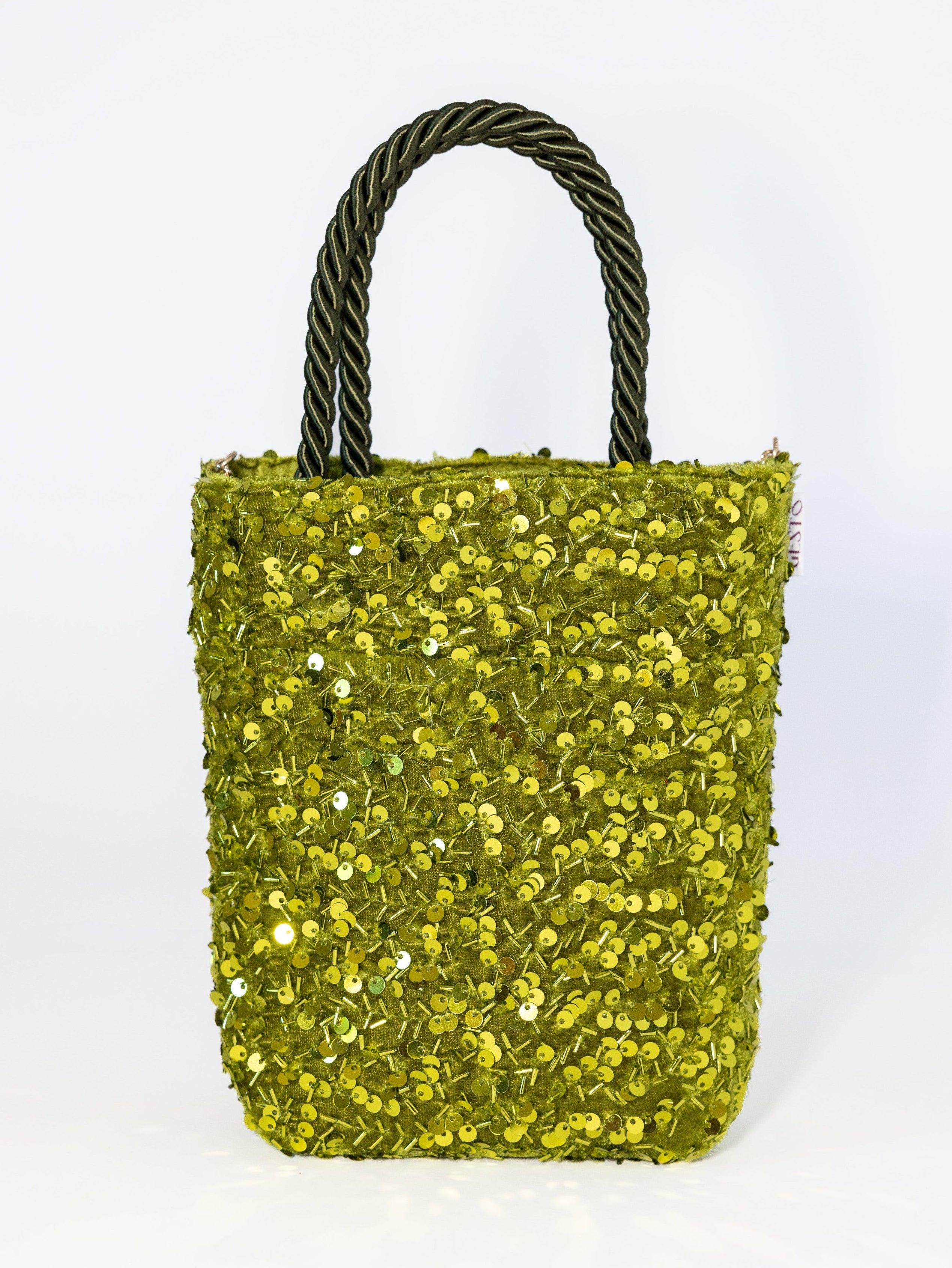 MAIA. Bolso de lentejuelas verde