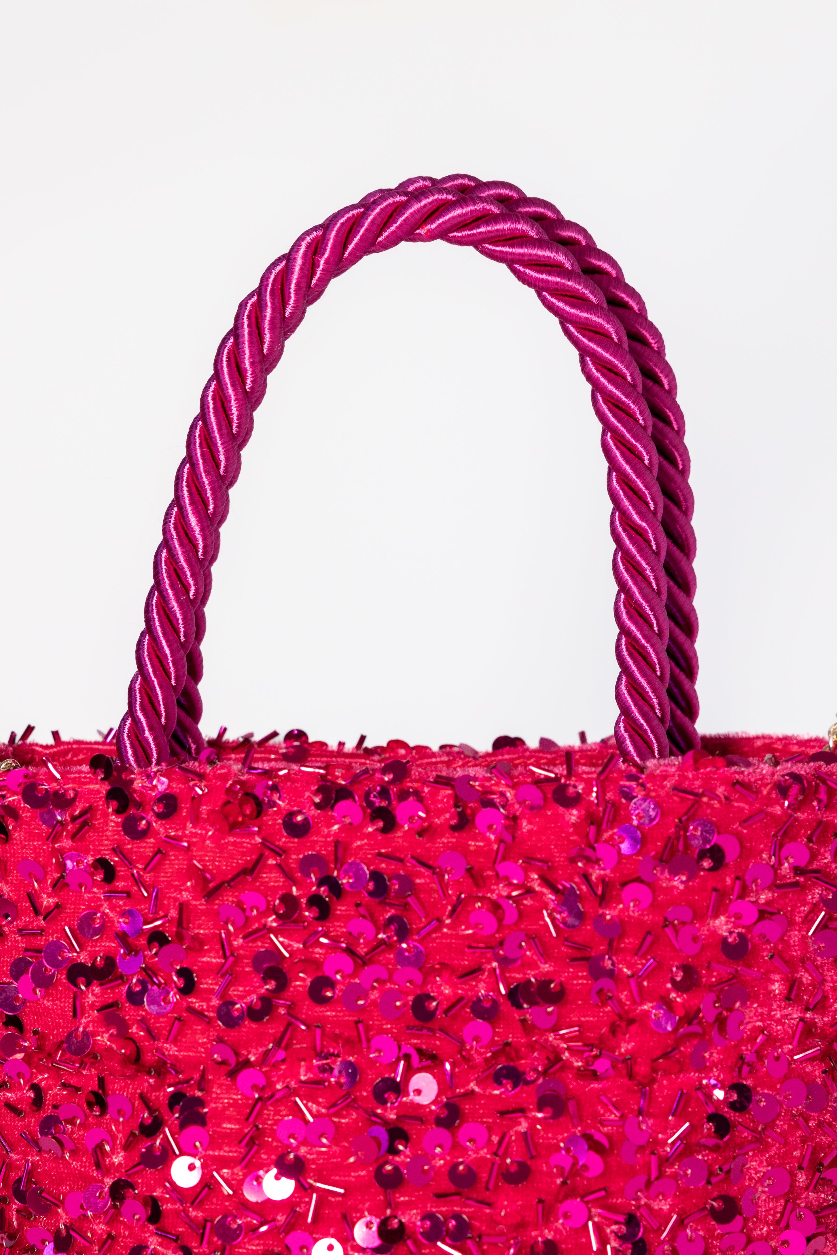 MAIA. Bolso de lentejuelas rosa